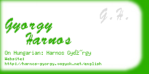 gyorgy harnos business card